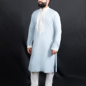 Blue Embroidery Kurta Set