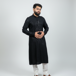 Black Chikankari Set