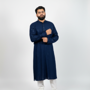 Dark Blue Chikankari Set