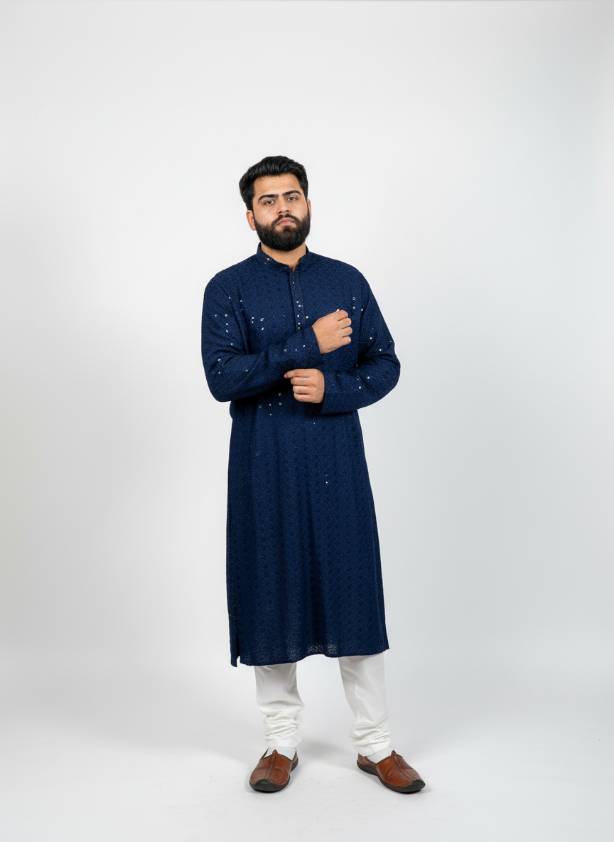 Dark-Blue-Chikankari-Set