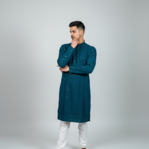 Green Chikankari Set