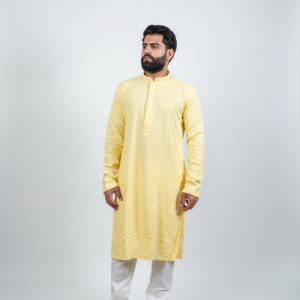 Lemon Yellow Chikankari Set