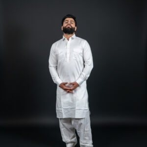 White Pathani with Patiyala Set