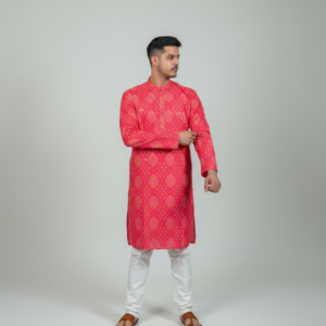 Pink Bandhani Set