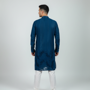 Royal Blue Embroidery Kurta Set