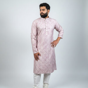 Soft Pastel Light Pink Print Kurta Set