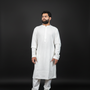 White Chikankari Set