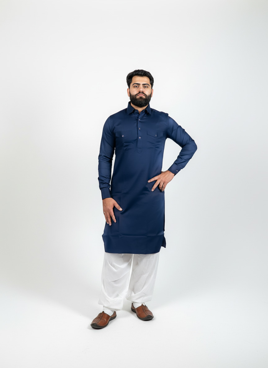 blue kurta