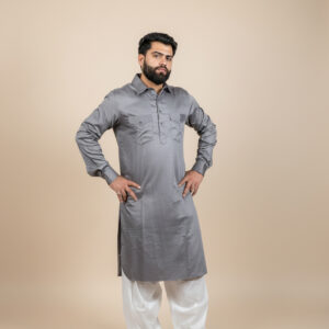 Grey Pathani with Patiyala Set